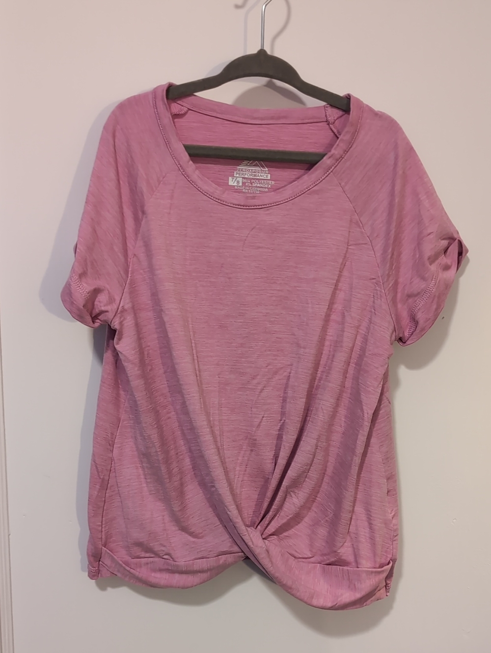 🍇 LAST CALL! ZeroXposur Pink Twist-Front Short Sleeve Tee